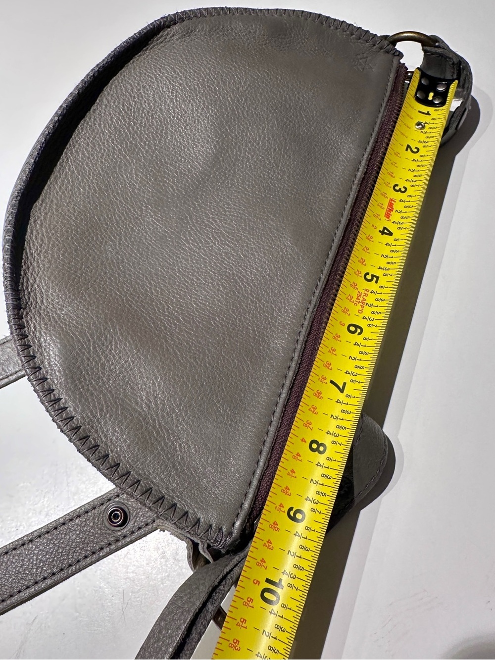 Lyons Leather Co. “The Bee” Bag in Stone - 10” x 5” x 2.5” - Picture 10 of 14
